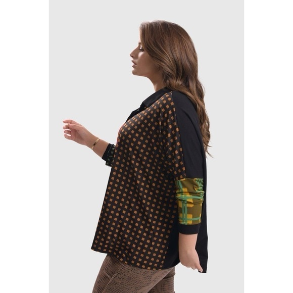 Alembika Multi Check Blouse size S - Picture 6 of 16